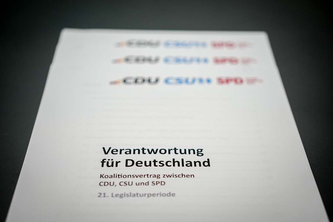 Ansicht vom Koalitionsvertrag