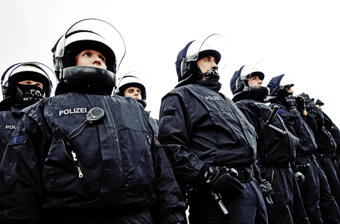 Bundespolizisten in Uniform.