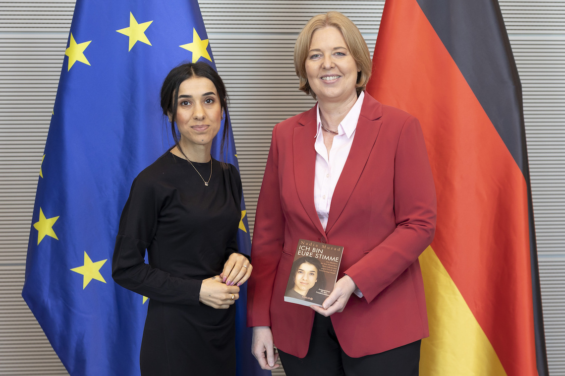 Bärbel Bas (SPD) empfängt die Friedensnobelpreisträgerin Nadia Murad